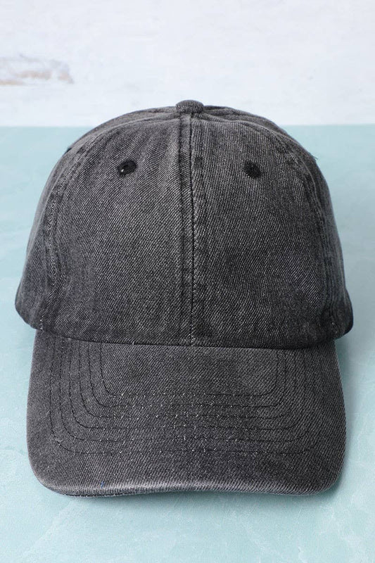 Plain Denim Cotton Baseball Cap Dad Hat