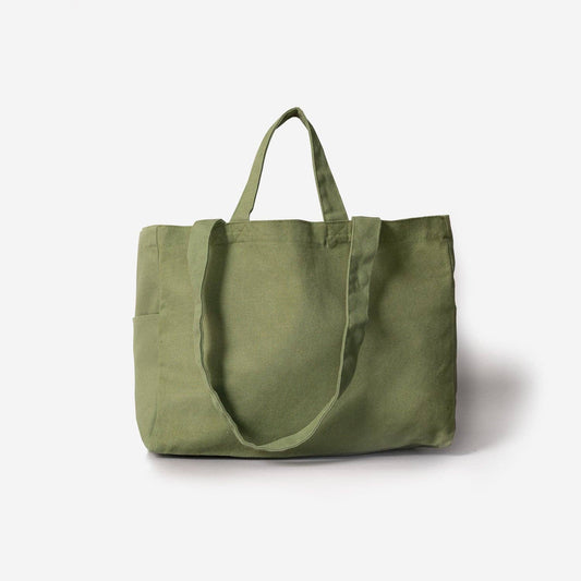 Organic Cloth Box Tote - Green