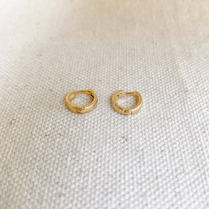 18k Gold Filled Small Clicker Hoop Earrings