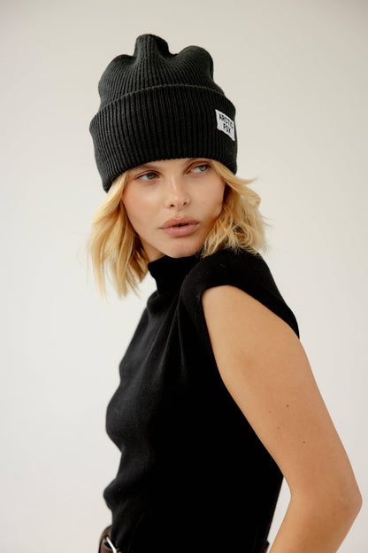 Recycled Bottle Beanie - Black Onyx - AW24