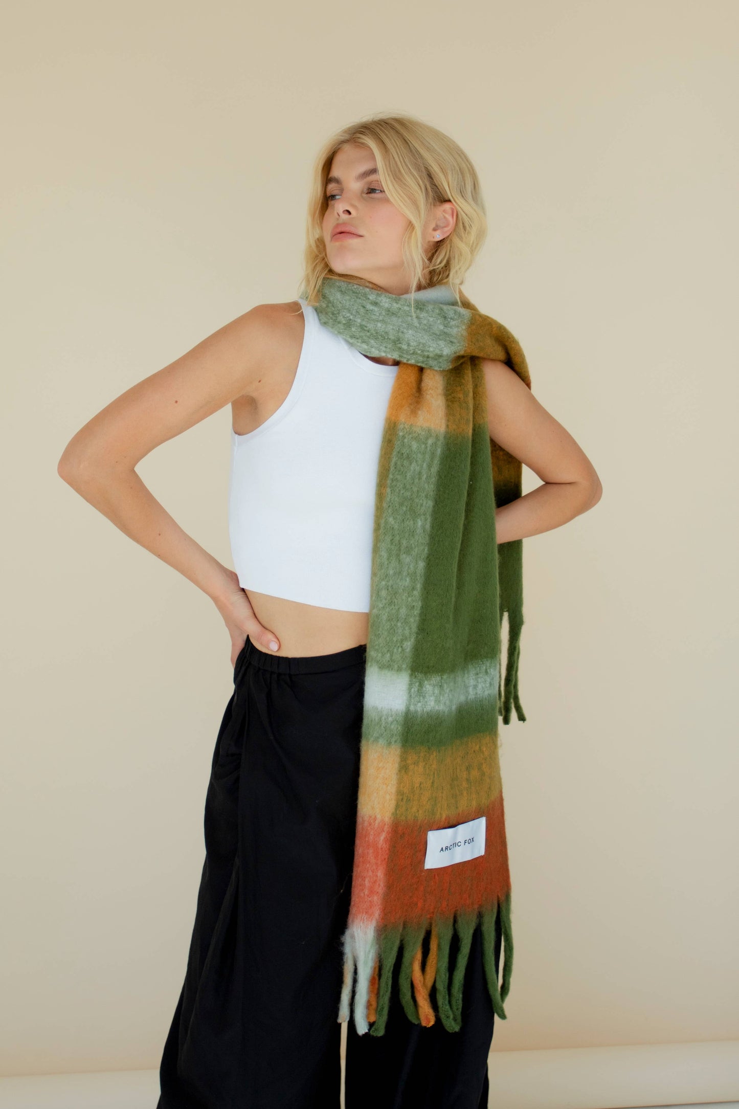 The Stockholm Scarf - 100% Recycled - Mossy Spring - AW24