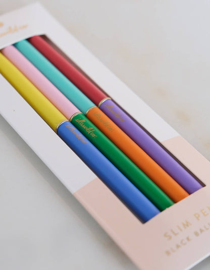 Slim Pens Set of Four | Duo-Tone Classic Rainbow