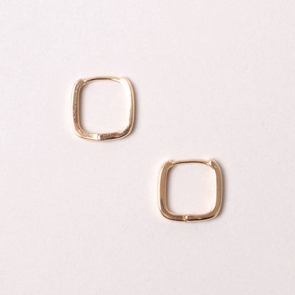 14K Gold-Dipped Square Hoop Earring