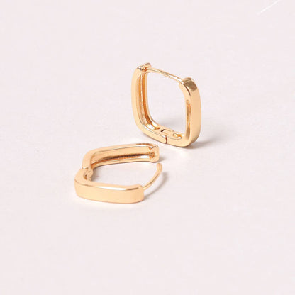 14K Gold-Dipped Square Hoop Earring