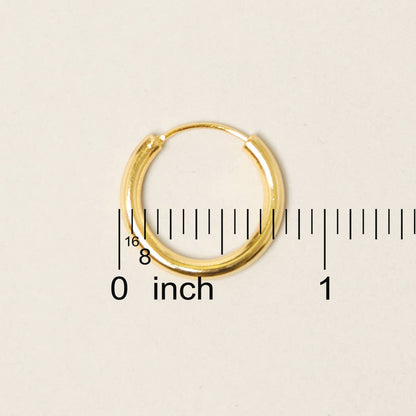 XS-14K Gold Dipped Endless Hoop Earrings