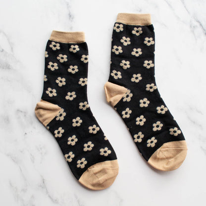 Doodle Flower Crew Socks - Set of 2