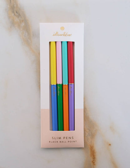 Slim Pens Set of Four | Duo-Tone Classic Rainbow