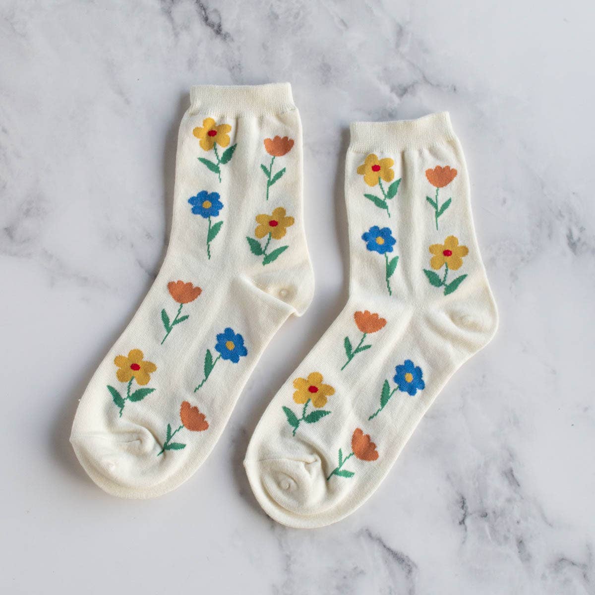 Favorite Flower Casual Socks - Set of Two