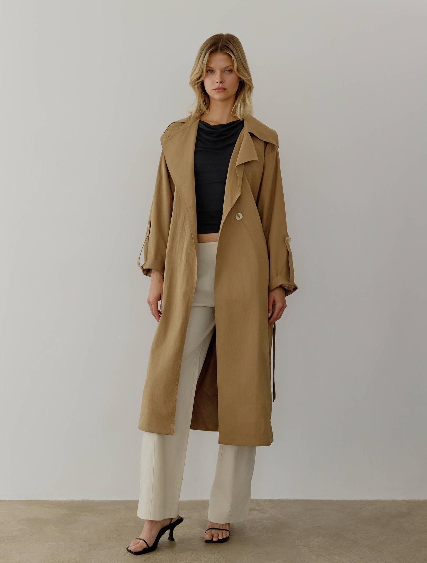 The Janie Coat | Midi Length Trench Coat