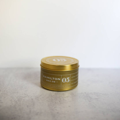 05 Moss & Oak Scented Candle -  Gold Tin