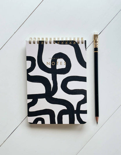 BLACK & WHITE SQUIGGLE JOTTER