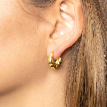 14K Gold-Dipped Bold Hoop Earring