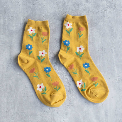 Favorite Flower Casual Socks - Set of Two