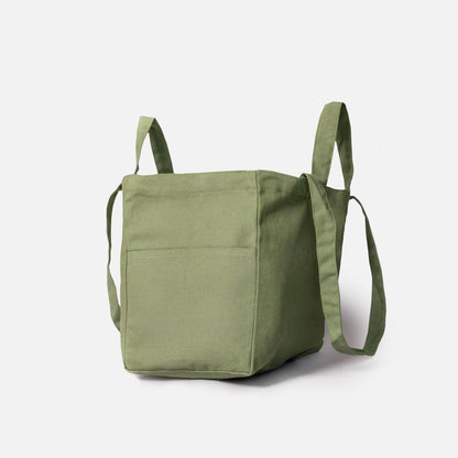 Organic Cloth Box Tote - Green