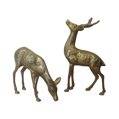 60s Brass Deer Set