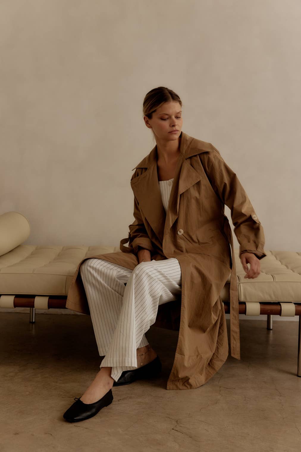 The Janie Coat | Midi Length Trench Coat