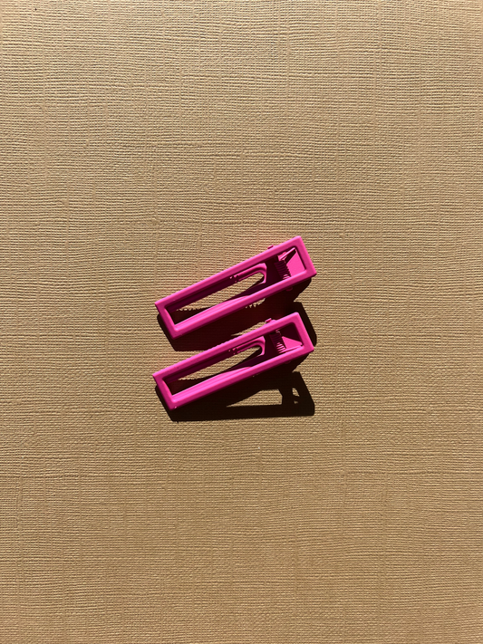 Lu Lu Hair Clips - Hot Pink