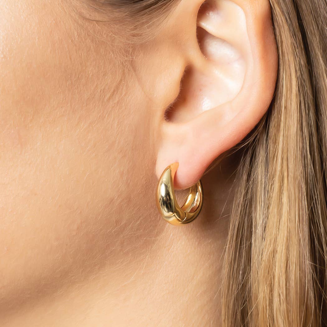 14K Gold-Dipped Hoop Earring