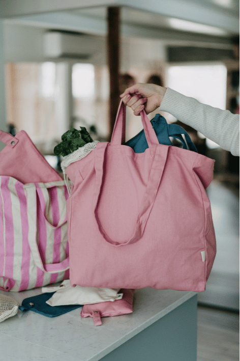 Organic Tote Bag - Hand-dyed Pink