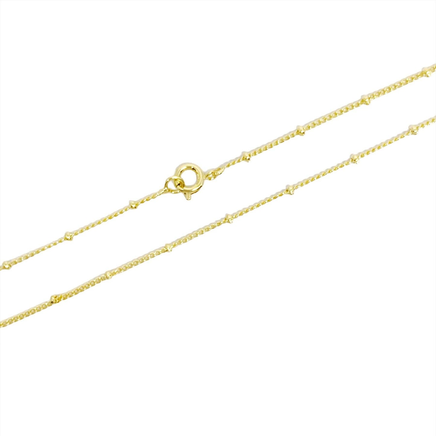 18k Gold Filled Satellite Chain with St. Benedict Pendant