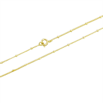 18k Gold Filled Satellite Chain with St. Benedict Pendant