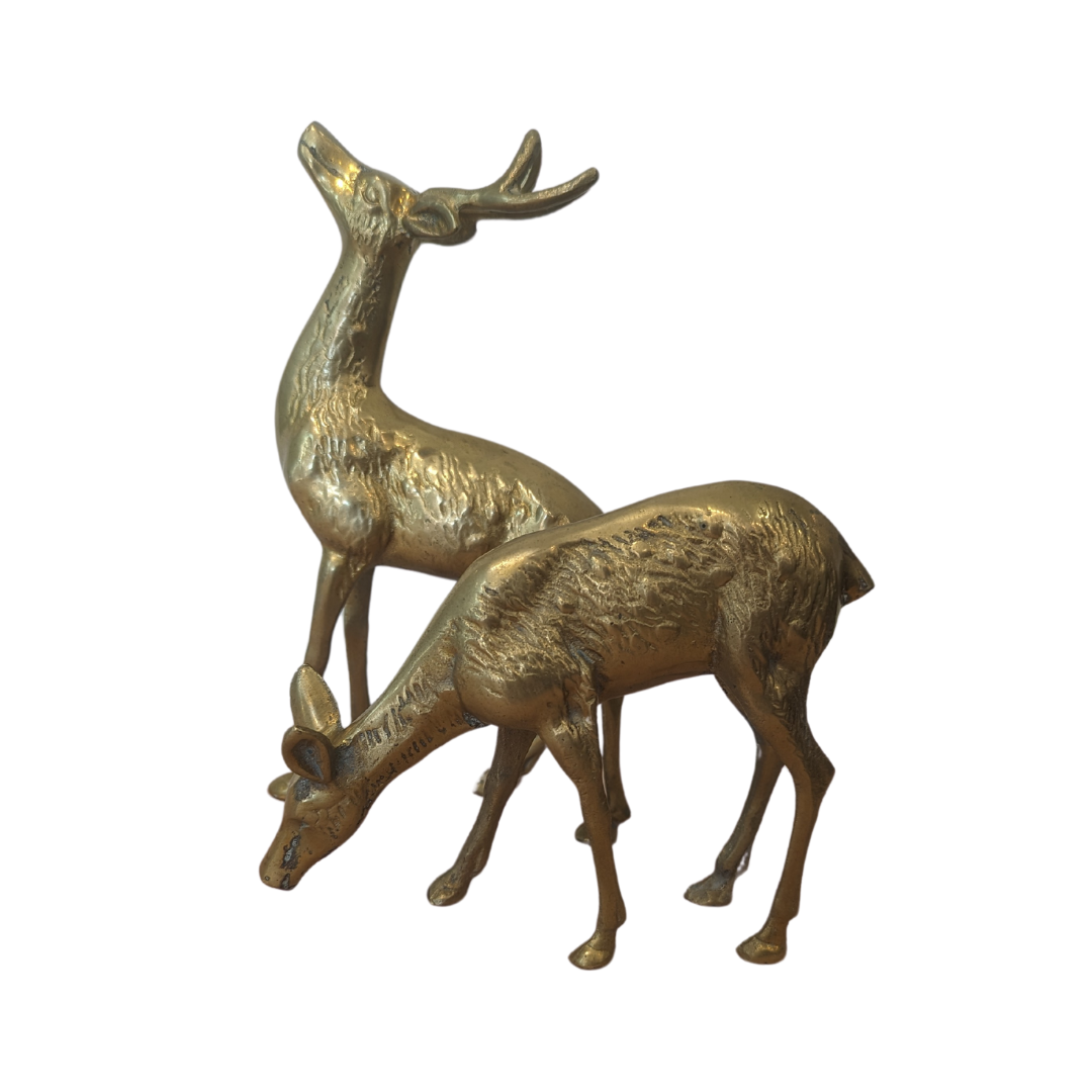 60s Brass Deer Set