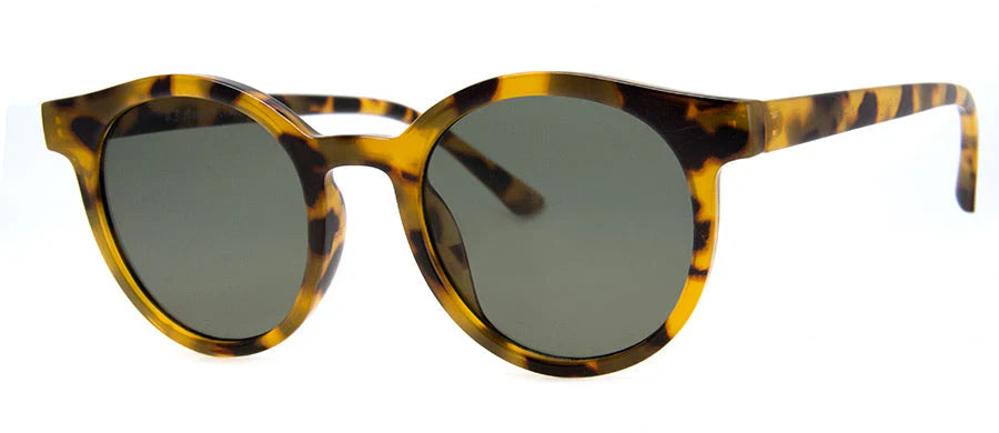 Emile Round Frame Sunglasses - Lime