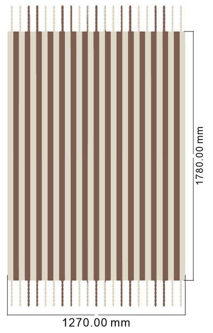 The Wool Stripe Throw - Burnt Umber Stripe