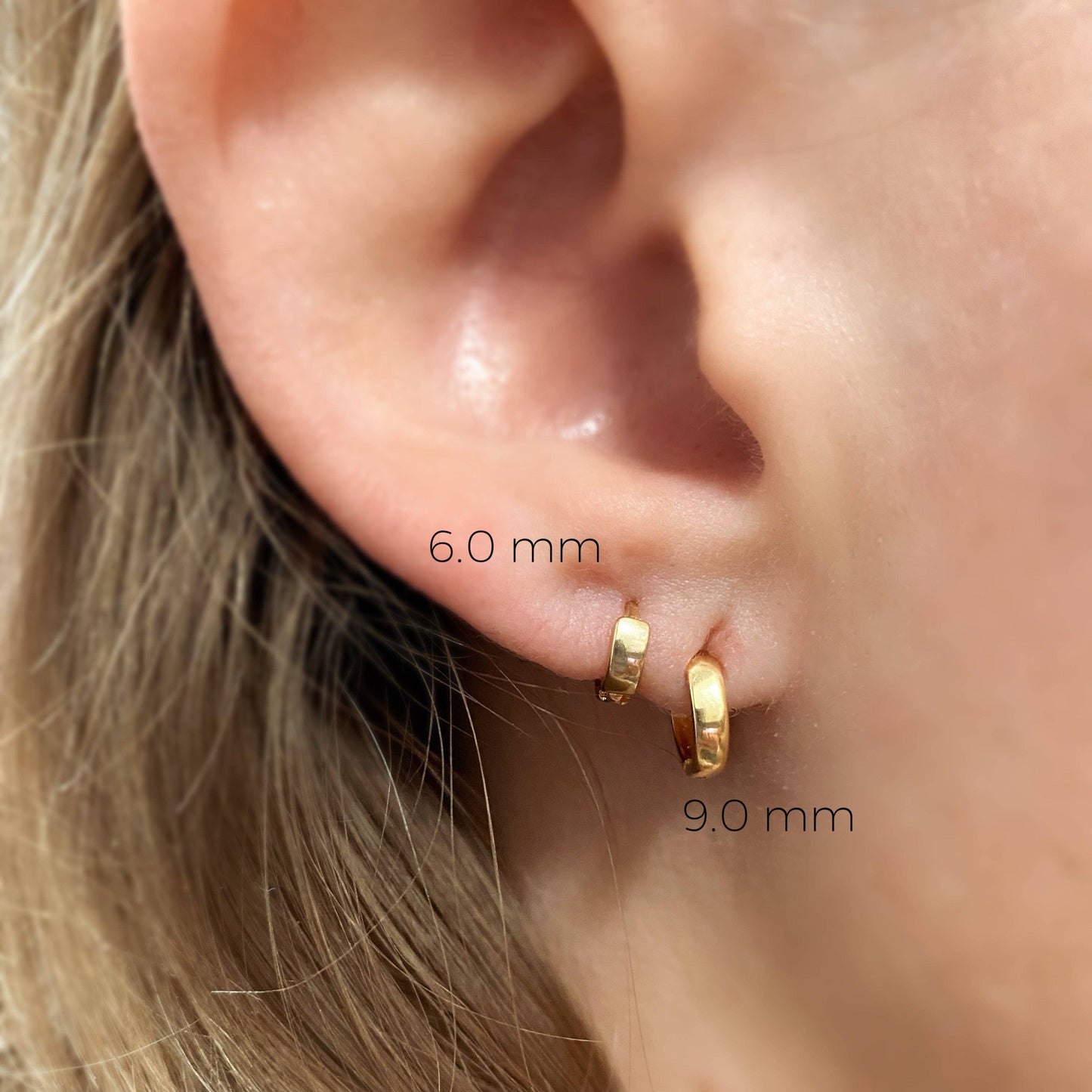 18k Gold Filled Small Clicker Hoop Earrings