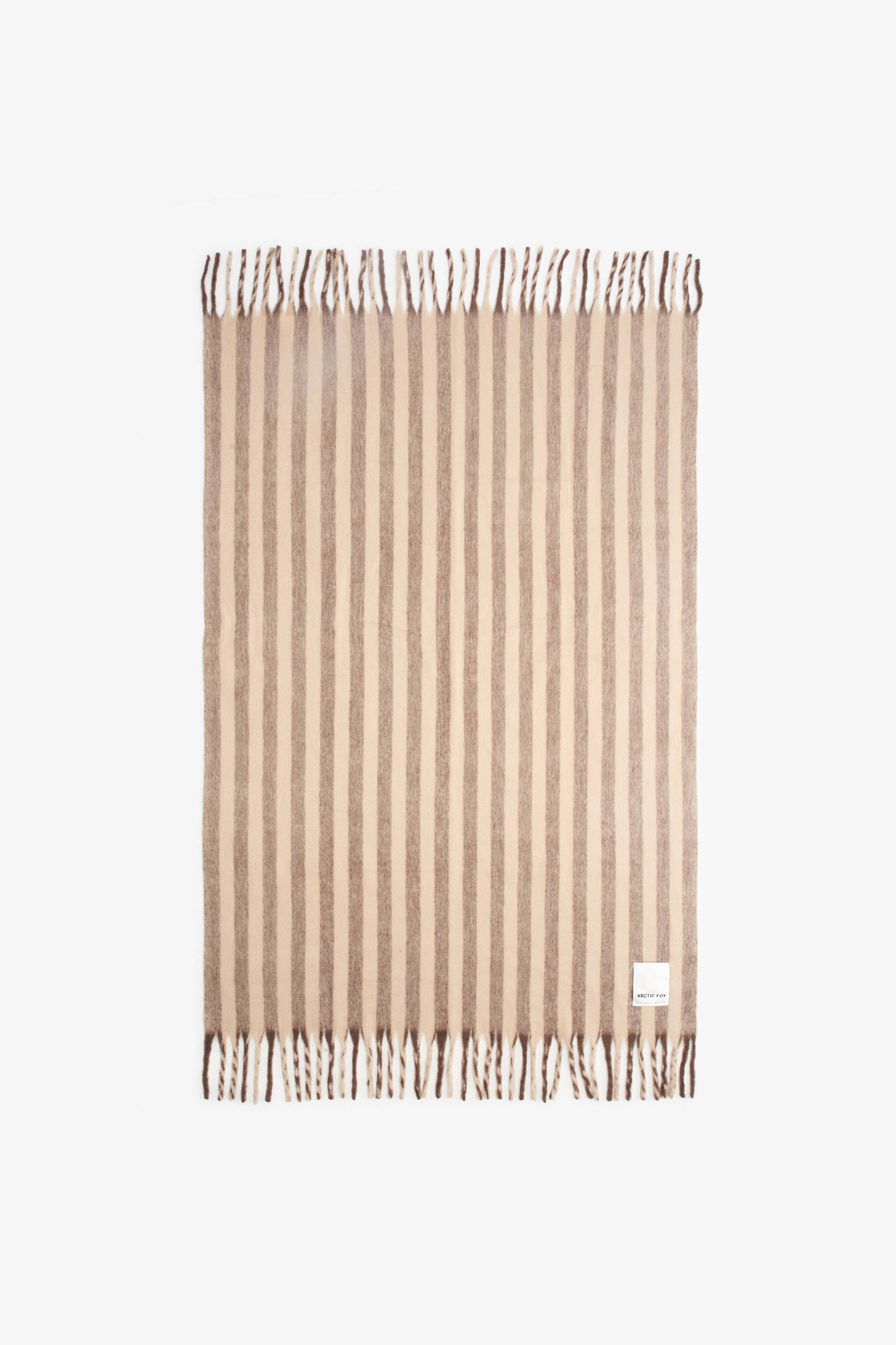 The Wool Stripe Throw - Burnt Umber Stripe