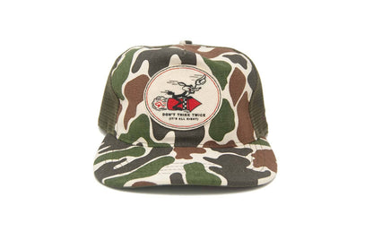 "Don't Think Twice" Camo Trucker Snapback