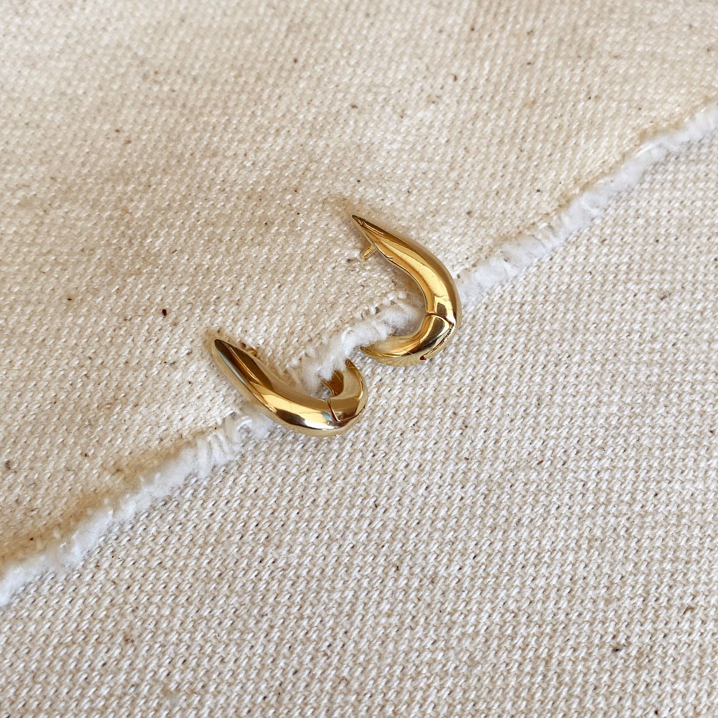 18k Gold Filled Carabiner Hoop Earrings