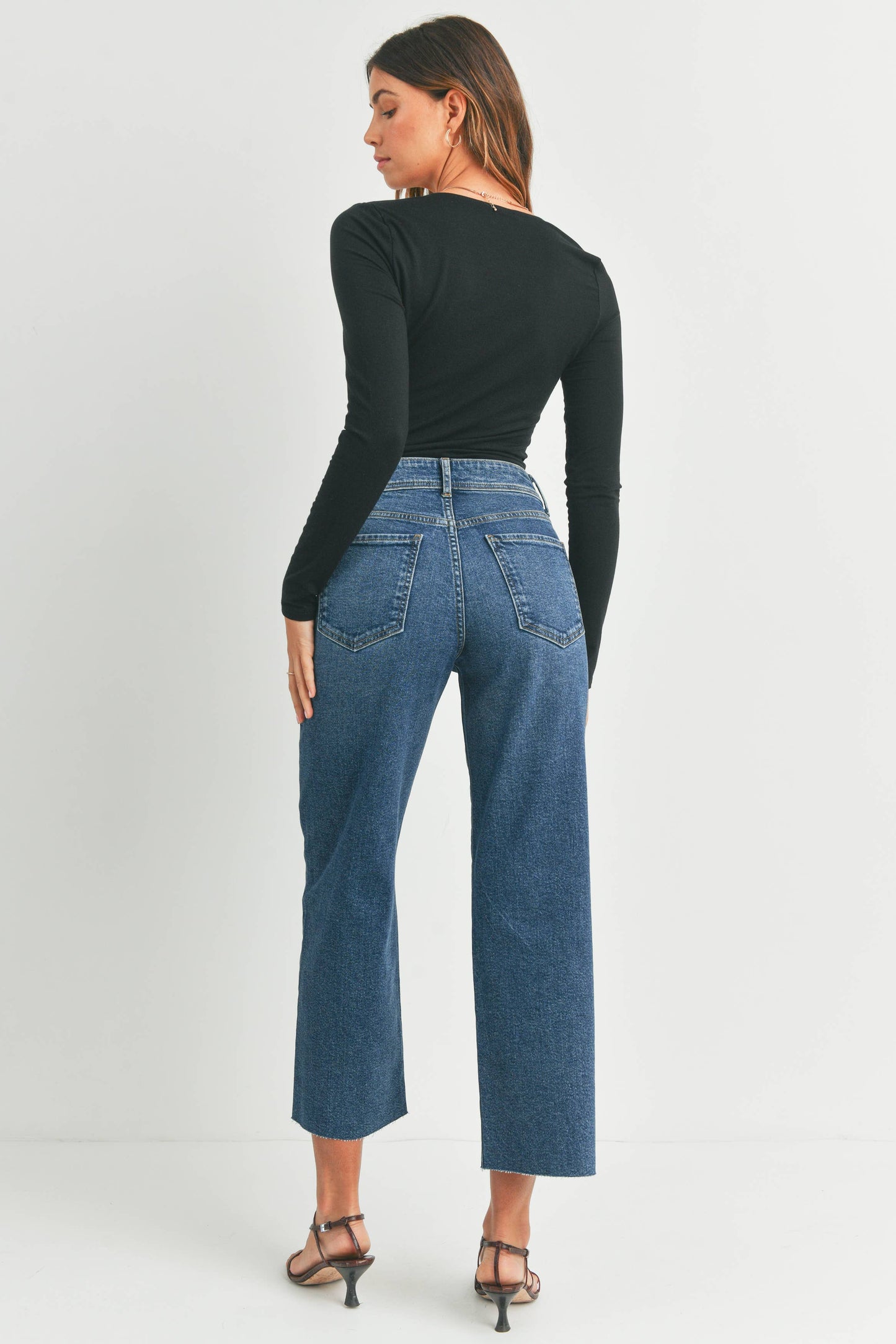 Denim High Rise Utility Wide Leg