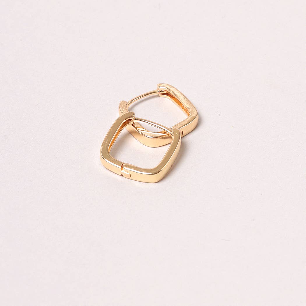 14K Gold-Dipped Square Hoop Earring