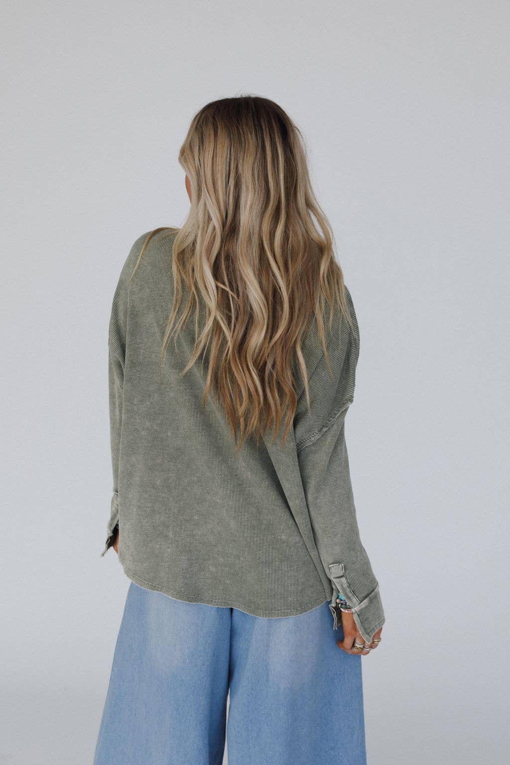 Cool Comfort Henley Top - Olive