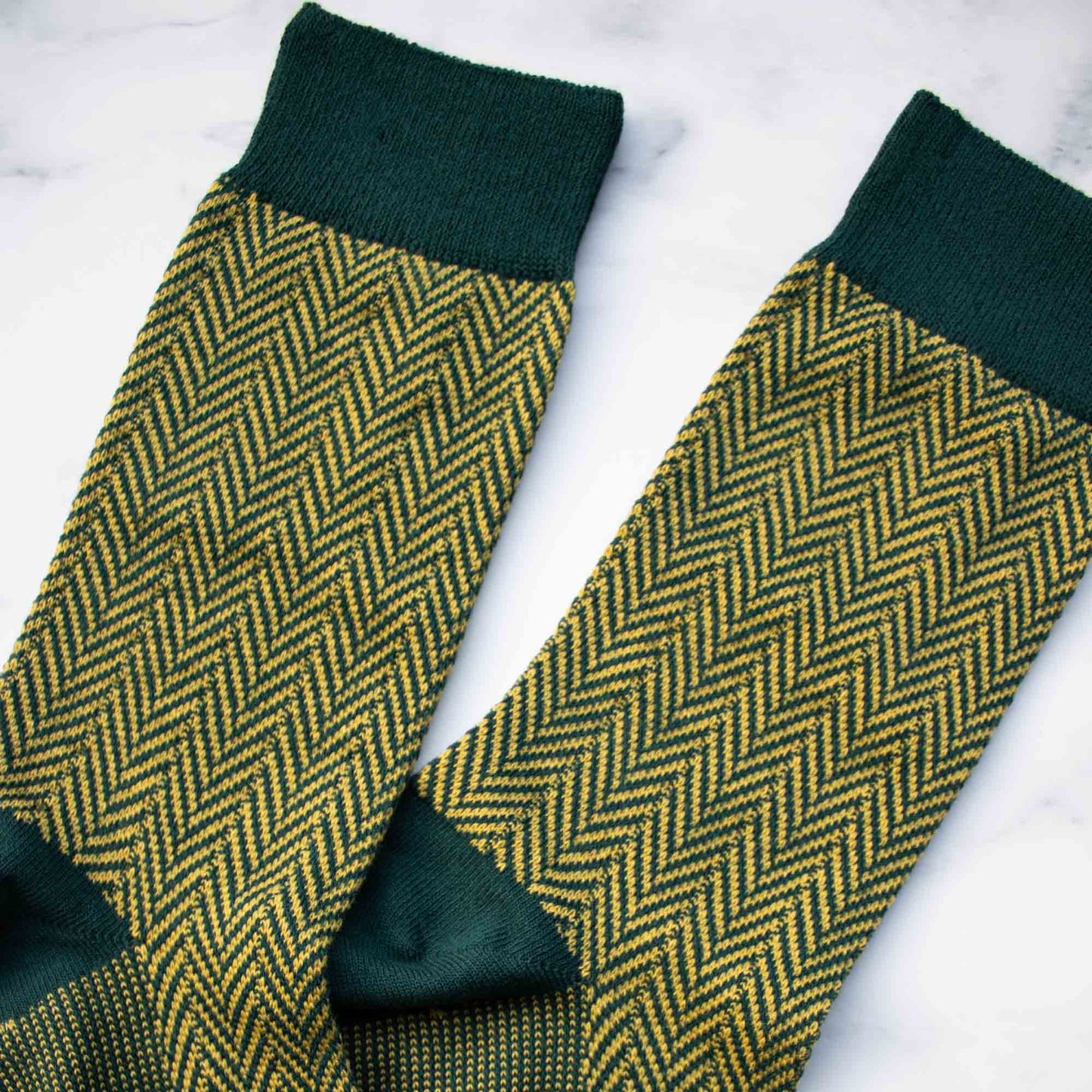 Men's Herringbone Pattern Jacquard Socks - Set of Two