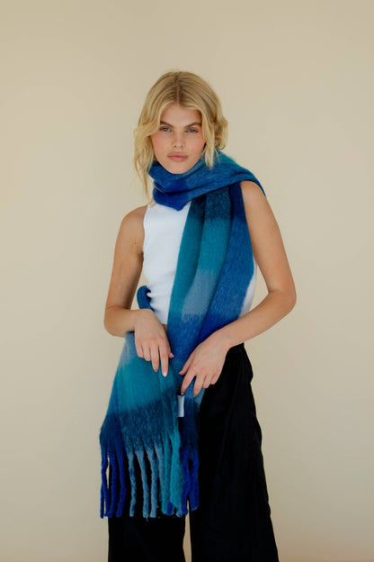 The Reykjavik Scarf - Blue Check