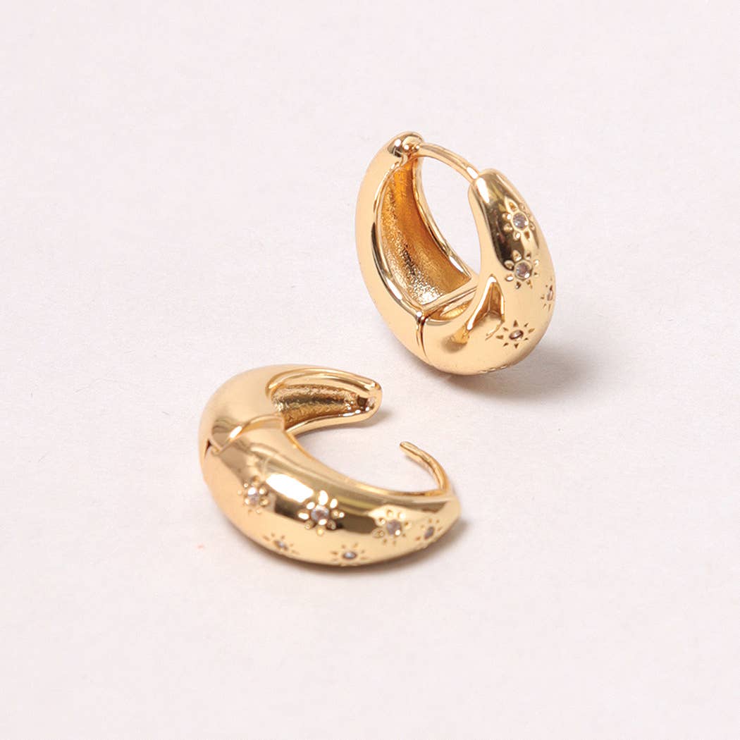 14K Gold-Dipped Bold Hoop Earring