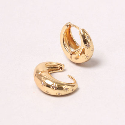 14K Gold-Dipped Bold Hoop Earring