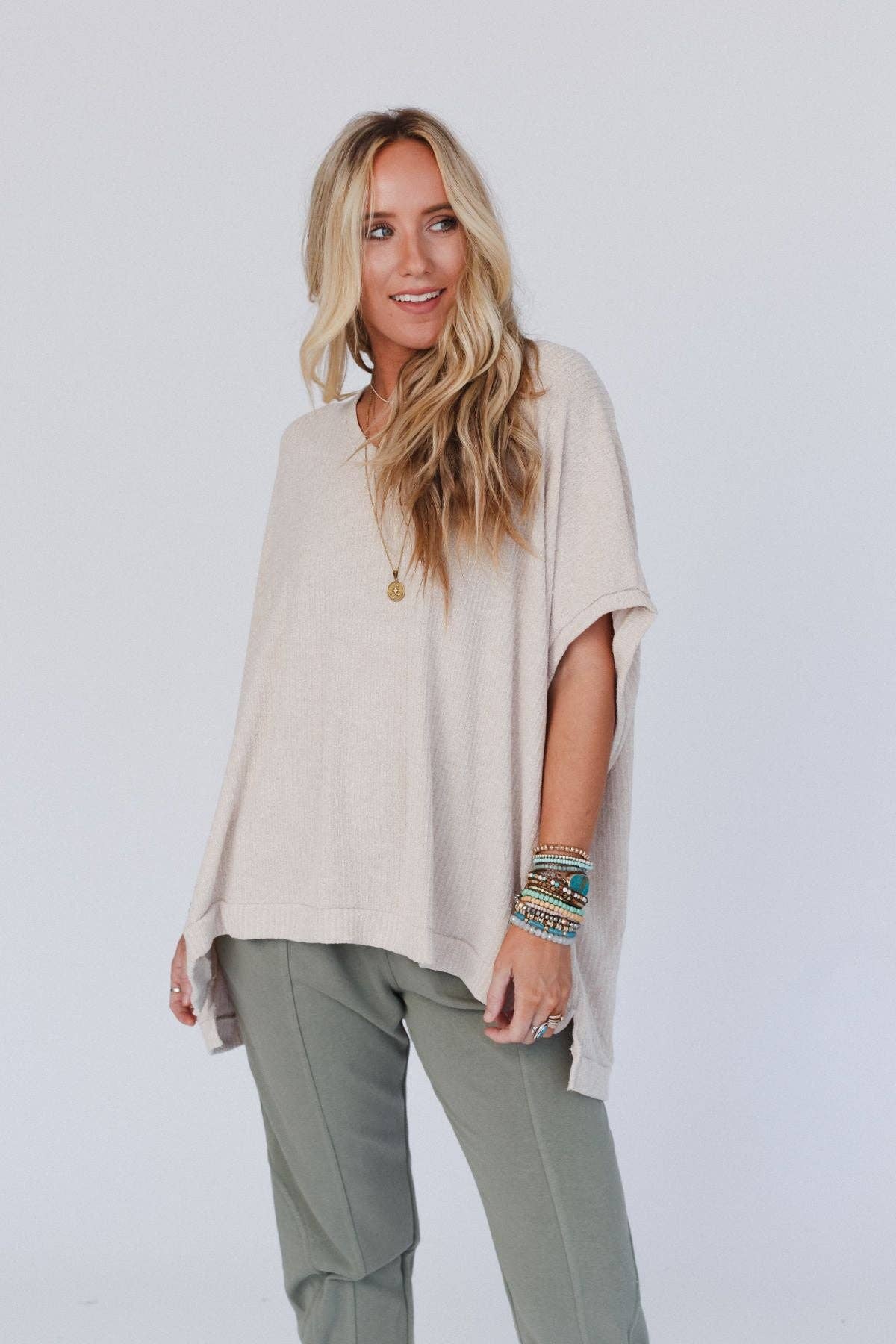 Rowan Oversized Ribbed Knit Top