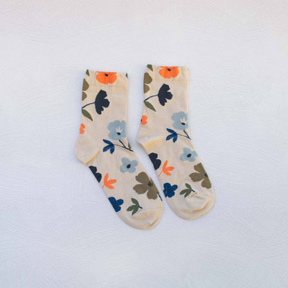 Doodle Flower Crew Socks - Set of 2