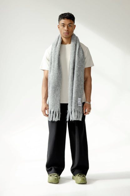 The Reykjavik Scarf with RWS Wool - Grey - AW24