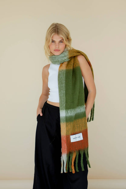 The Stockholm Scarf - 100% Recycled - Mossy Spring - AW24