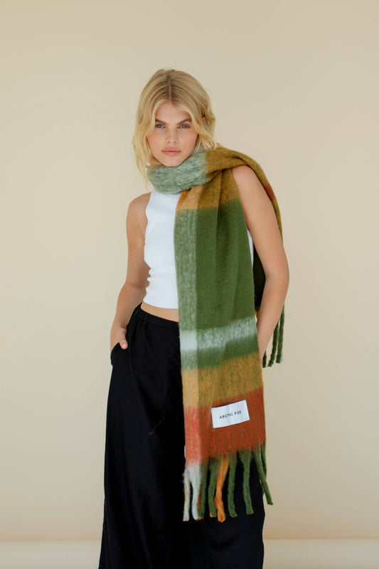 The Stockholm Scarf - 100% Recycled - Mossy Spring - AW24