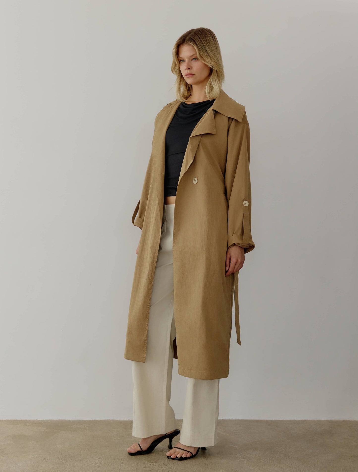 The Janie Coat | Midi Length Trench Coat