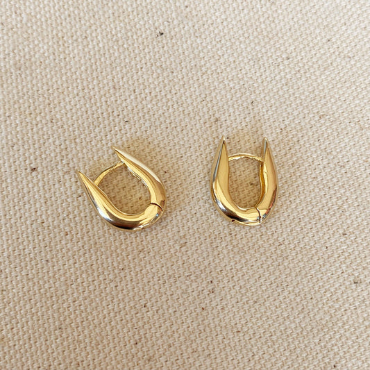 18k Gold Filled Carabiner Hoop Earrings