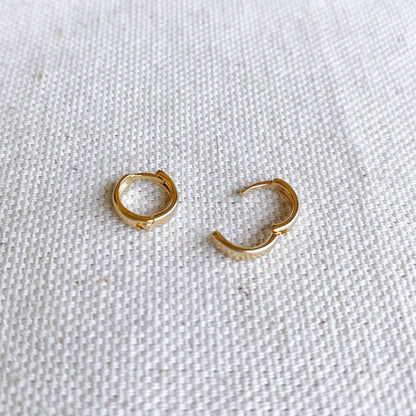 18k Gold Filled Small Clicker Hoop Earrings