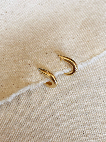 18k Gold Filled Carabiner Hoop Earrings