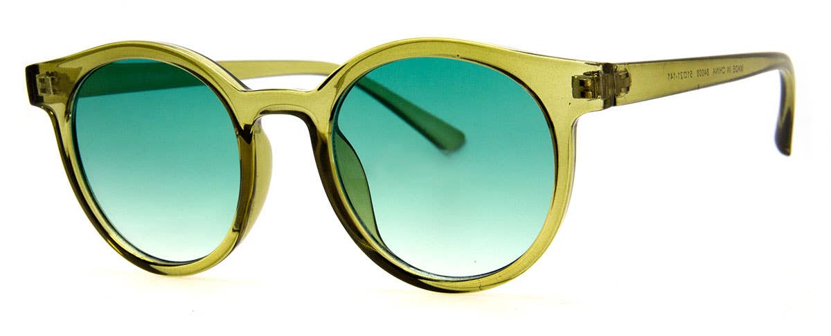 Emile Round Frame Sunglasses - Lime