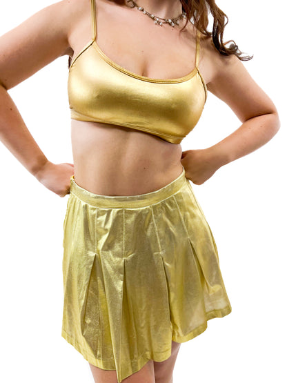 Y2k Gold Bra